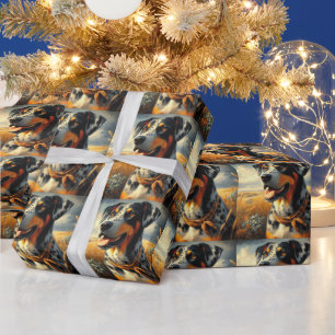 Papel De Regalo Pintura de perro de leopardo de Catahoula