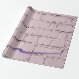 PAPEL DE REGALO PINTURA DE PURPLE EN LADRILLO BLANCO