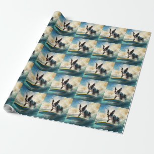 Papel De Regalo Pintura de surf en Boston Terrier Beach