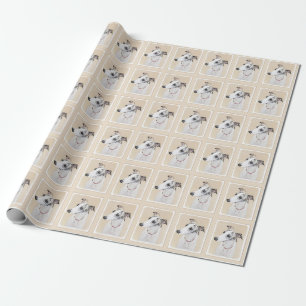 Papel De Regalo Pintura de Whippet - Arte Cute Original Perro