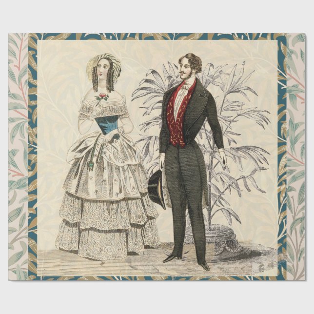Papel De Regalo Pintura del matrimonio Boda victoriano de 1844 (Superficie plana)