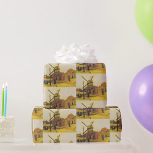 Papel De Regalo Pintura del Molino de Viento de Van Gogh París Vin