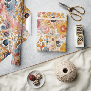 Papel De Regalo Pintura floral Bella Artes de estilo Art Nouveau a