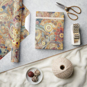 Papel De Regalo Pintura floral de arte fino estilo Art Nouveau ant