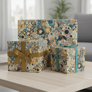 Papel De Regalo Pintura floral de arte fino estilo Art Nouveau ant