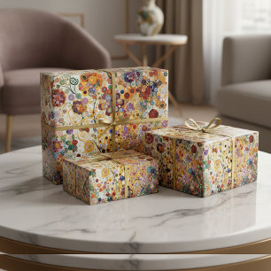 Papel De Regalo Pintura floral de arte fino estilo Art Nouveau ant