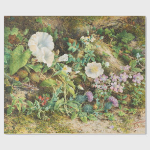 Papel De Regalo Pintura floral de petunias antiguas y bonitas