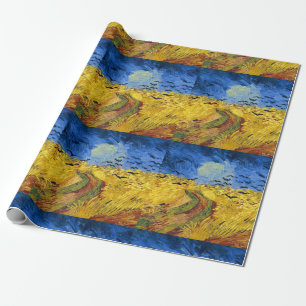 Papel De Regalo Pintura impresionista Campos de trigo de Van Gogh