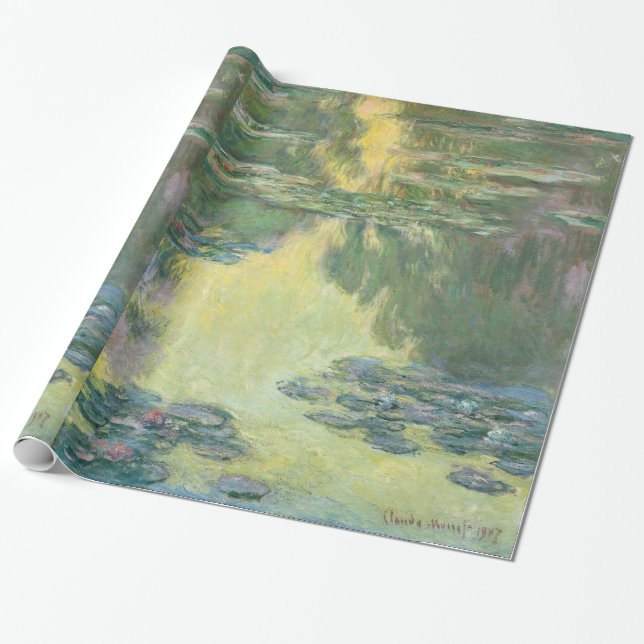 Papel De Regalo Pintura impresionista de Claude Monet Water Lilies (Desenrollado)
