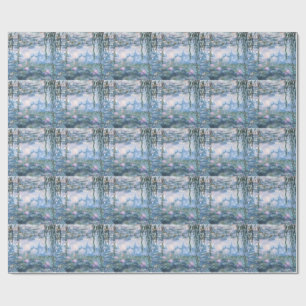 Papel De Regalo Pintura impresionista de nenúfares de Claude Monet