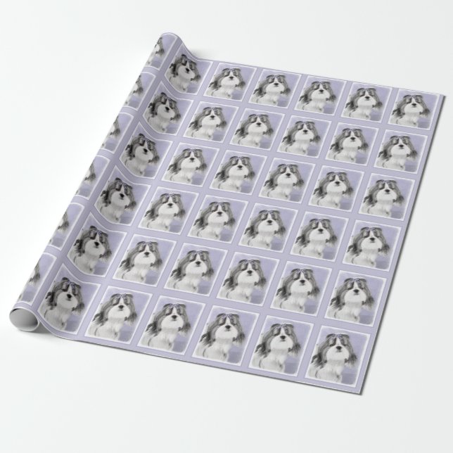 Papel De Regalo Pintura Shih Tzu - Arte original del perro. (Desenrollado)