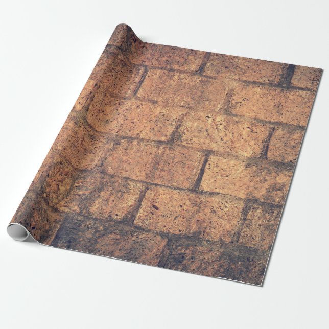 Papel De Regalo Pinturas de pared de ladrillos de arquitectura (Desenrollado)