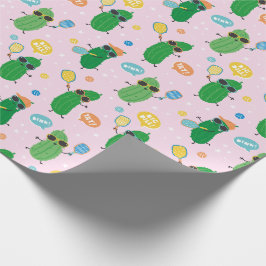 Papel De Regalo Píqueles cortos jugando al baloncesto en rosa clar