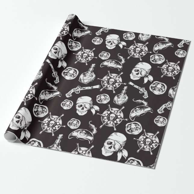 Papel De Regalo Pirata (Desenrollado)