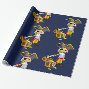 Papel De Regalo Pirata Nautical Blue Boy