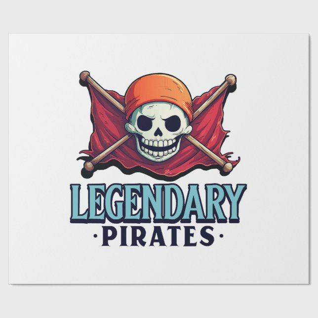 Papel De Regalo Piratas legendarios (Superficie plana)