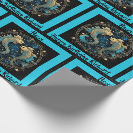 Papel De Regalo Pisces Añadir nombre Cumpleaños Regalo Zodiac