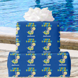 Papel De Regalo Piscina infantil Fiesta Blonde Boy Natación Cumple