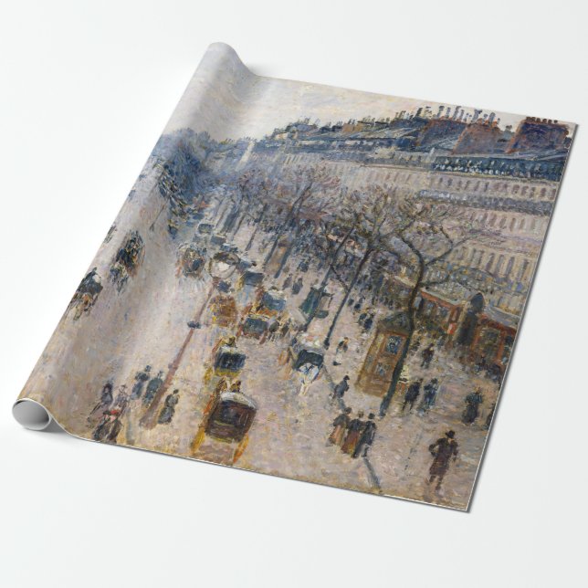 Papel De Regalo Pissarro - Boulevard Montmartre, invierno por la m (Desenrollado)