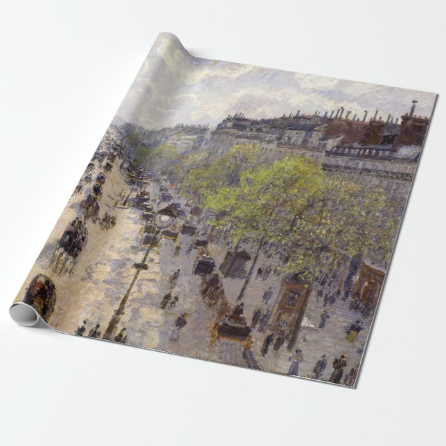 Papel De Regalo Pissarro - Boulevard Montmartre, primavera (Desenrollado)