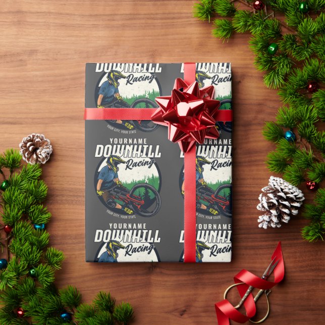 Papel De Regalo Pista de Bicicleta de Montaña de Carreras cuesta A (Regalo de vacaciones)