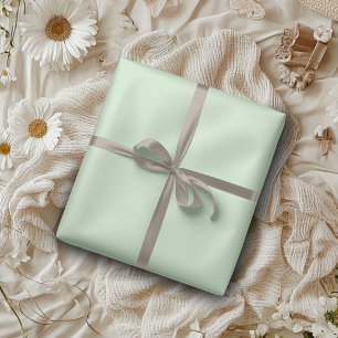 Papel De Regalo Pistacho Pastel Color Sólido Clásico Elegante