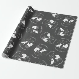 Papel De Regalo Pit Bulldog Baby Shower Género Neutral Pitbull