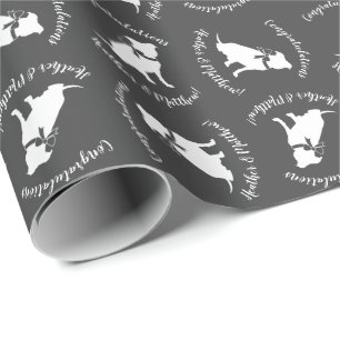 Papel De Regalo Pit Bulldog Baby Shower Género Neutral Pitbull