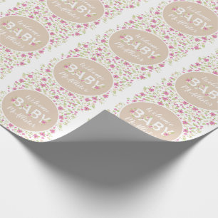 Papel De Regalo Pitbull, Chica rosa Baby Shower Bulldog Pit