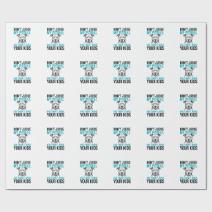 Papel De Regalo Pitbull Frase Divertida Grabado Vintage Diseño de