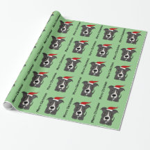 Pitbull gris divertido en arte del navidad del