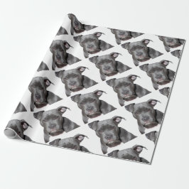 Papel De Regalo Pitbull negro Editable