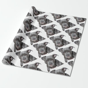 Papel De Regalo Pitbull negro Editable