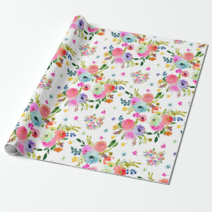 Papel De Regalo PixDezines Watercolor Ranunculus Fondo DIY