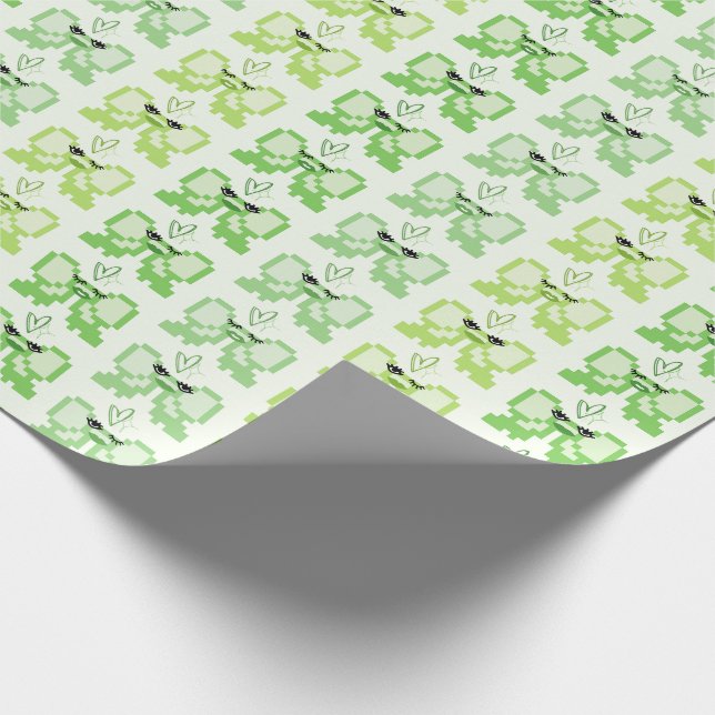 Papel De Regalo Pixel Bows In High Heels Pattern (Esquina)