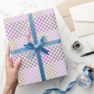 Papel De Regalo Píxel Pattern Blue Chalk