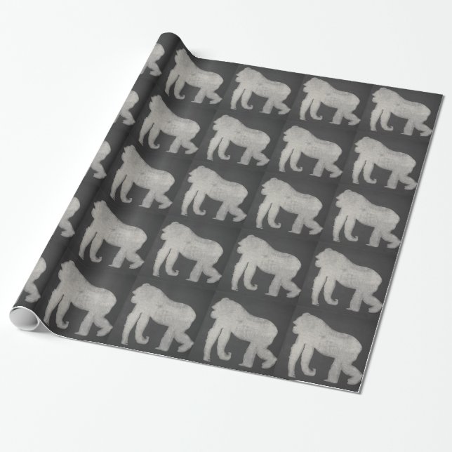 Papel De Regalo Pizarra del gorila (Desenrollado)