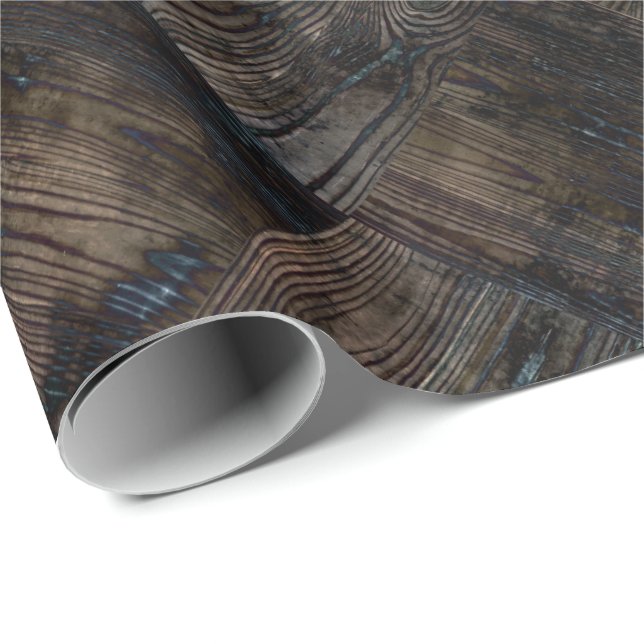 Papel De Regalo Pizarras antiguas, madera antigua, madera envejeci (Esquina del rollo)