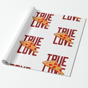 Papel De Regalo pizza de amor verdadero corazón valentina
