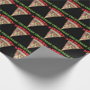 Papel De Regalo Pizza de Navidades Merry Crustmas