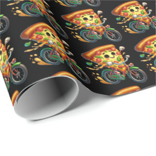 Papel De Regalo Pizza fiesta con baldosas divertidas