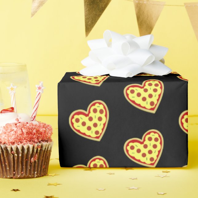Papel De Regalo Pizza My Heart (Fiesta de cumpleaños )