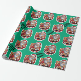 Papel De Regalo Pizza Navidades graciosos WRAP editable