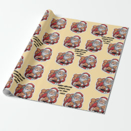Papel De Regalo Pizza Navidades graciosos WRAP editable