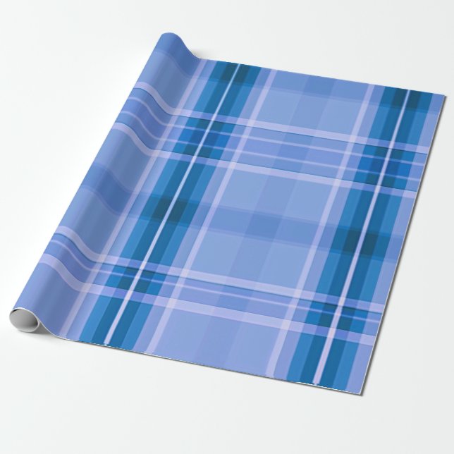 Papel De Regalo Placa azul tradicional (Desenrollado)