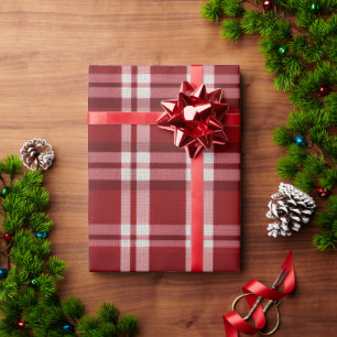 Papel De Regalo Placa blanca roja