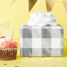 Papel De Regalo Placa de búfalo blanco Glam Silver