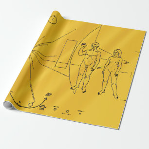 Papel De Regalo Placa de oro de la sonda espacial Pioneer 10 de la