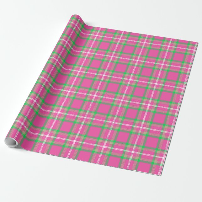 Papel De Regalo Placa rosa y verde (Desenrollado)