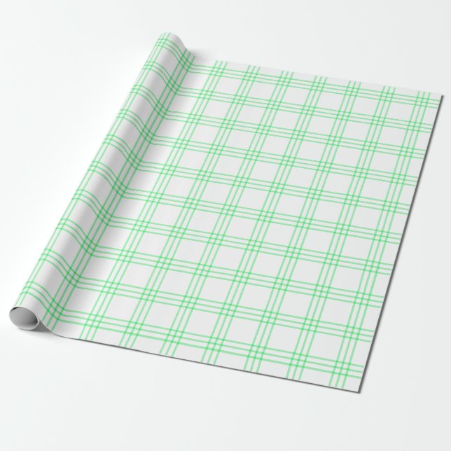 Papel De Regalo Placa verde claro moderno|Patrón grande| (Desenrollado)